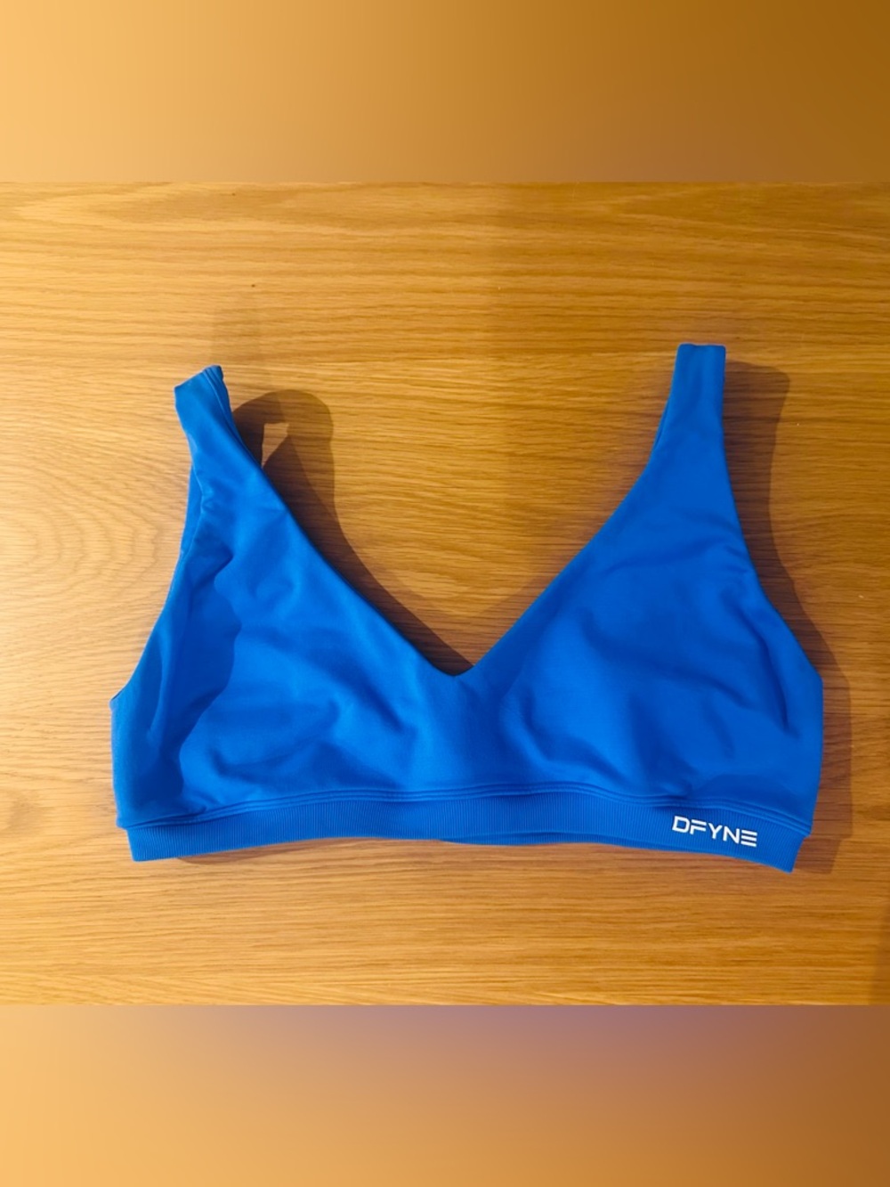 DFYNE Impact Scoop Back Bra in Electric Blue Size XL